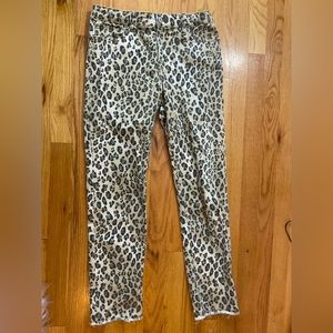 Girls Leopard print jeans size:18 GAP